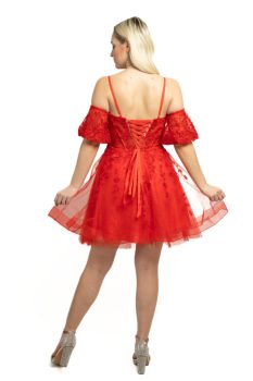 Feyre fűzős hátú, vízfodros, A-vonalú tüllös menyecske ruha levehető ujjakkal, S/M