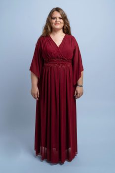 Dia molett alkalmi ruha bordó színben