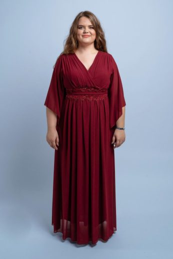 Dia molett alkalmi ruha bordó színben