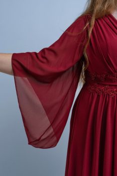 Dia molett alkalmi ruha bordó színben