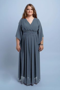 Dia molett alkalmi ruha acélkék színben