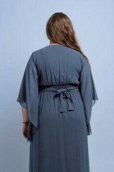 Dia molett alkalmi ruha acélkék színben