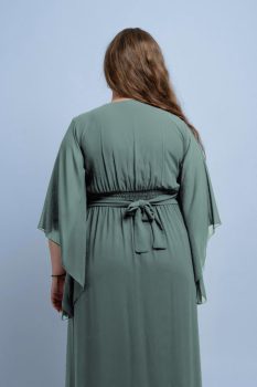Dia molett alkalmi ruha oliva zöld színben