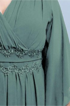 Dia molett alkalmi ruha oliva zöld színben