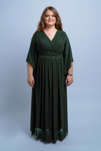 Dia molett alkalmi ruha fenyő zöld színben