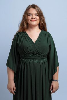 Dia molett alkalmi ruha fenyő zöld színben