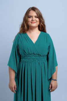 Dia molett alkalmi ruha smaragd zöld színben