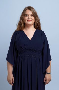 Dia molett alkalmi ruha sötétkék színben