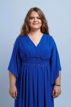 Dia molett alkalmi ruha királykék színben