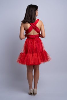 Fodros csillámló tüllös infinity menyecske ruha