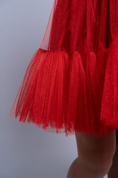 Fodros csillámló tüllös infinity menyecske ruha