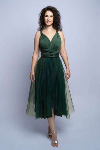 Fátyol tüllös midi infinity ruha