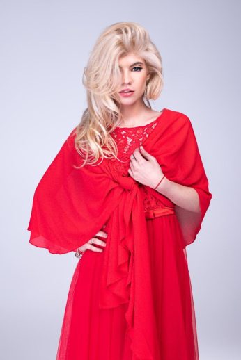 stóla, muszlin, piros