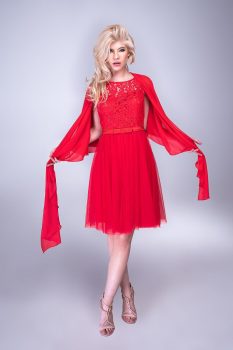 stóla, muszlin, piros