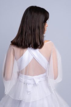 stóla, tüll, fehér