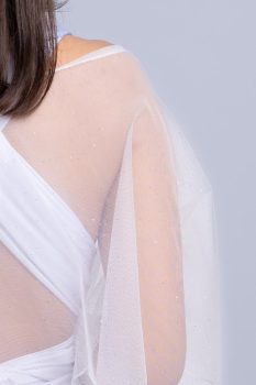 stóla, tüll, fehér