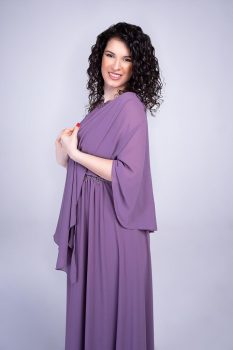 stóla, muszlin, lila