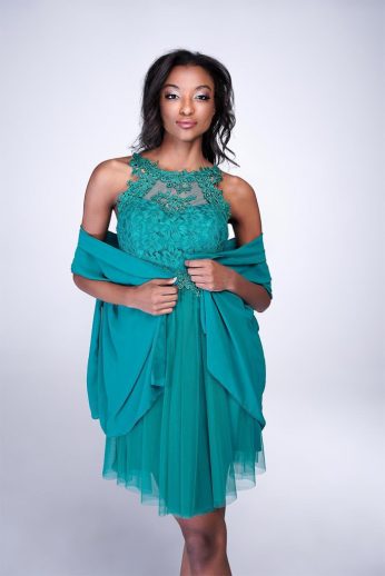 stóla, muszlin, smaragdzöld