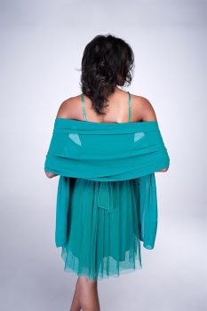 stóla, muszlin, smaragdzöld