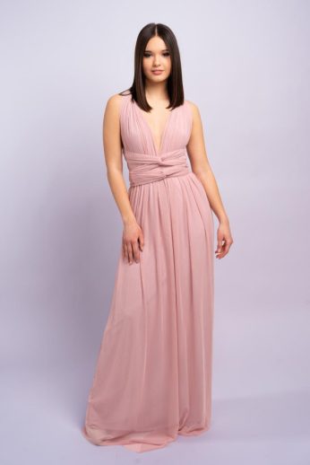 Tüllös Infinity ruha, hamvas púder