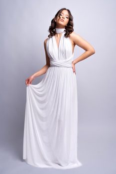 Tüllös infinity menyasszonyi ruha, hófehér