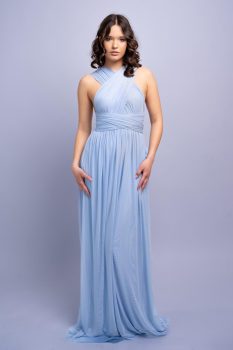 Tüllös Infinity ruha, jégkék