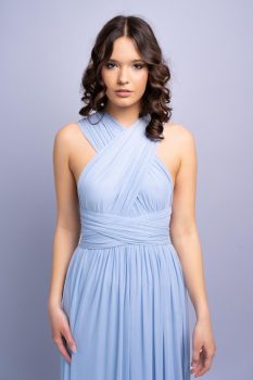 Tüllös Infinity ruha, jégkék