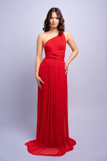 Tüllös Infinity ruha, piros