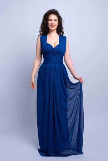 Tüllös Infinity ruha, királykék