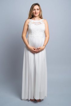 csipkés muszlin lenge kismama menyasszonyi ruha