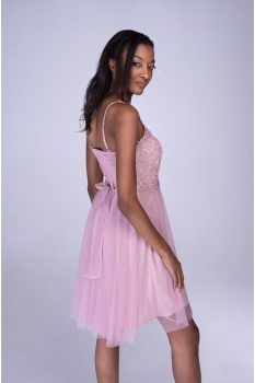 Cindy tüllös koktélruha, mályva