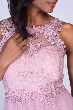 Cindy tüllös koktélruha, mályva