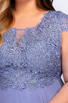 Dorothy plus size maxiruha, hamvaskék