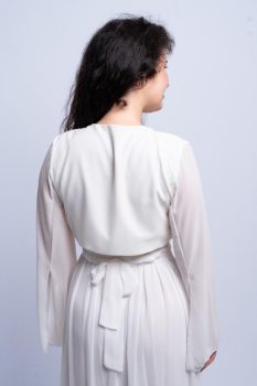 Menyasszonyi muszlin boleró, fehér