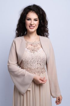 Muszlin boleró, bézs