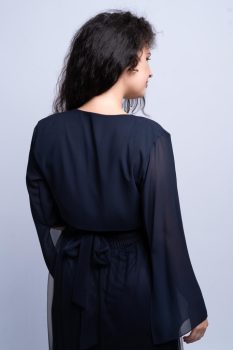 Muszlin boleró, sötétkék