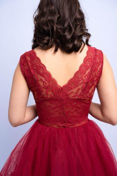 Hanna csipke body, bordó