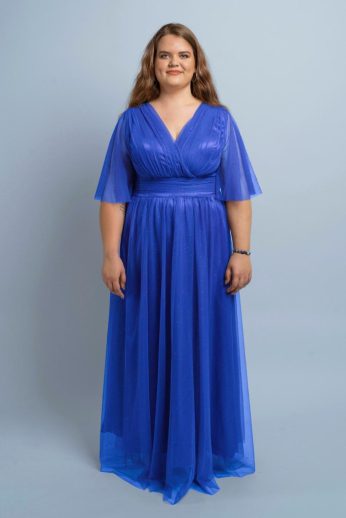 Zoe molett alkalmi ruha királykék színben