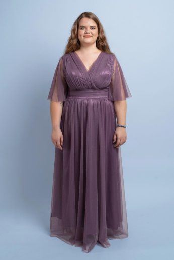 Zoe molett alkalmi ruha lila színben