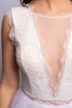 Marina csipke body, fehér