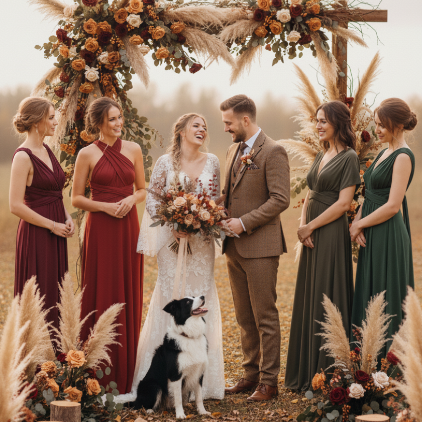 Milyen színű alkalmi ruhát érdemes választani őszi esküvőre?