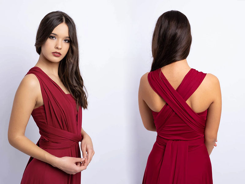 infinity ruha pántnélküli melltartóval infinity toppal viselve