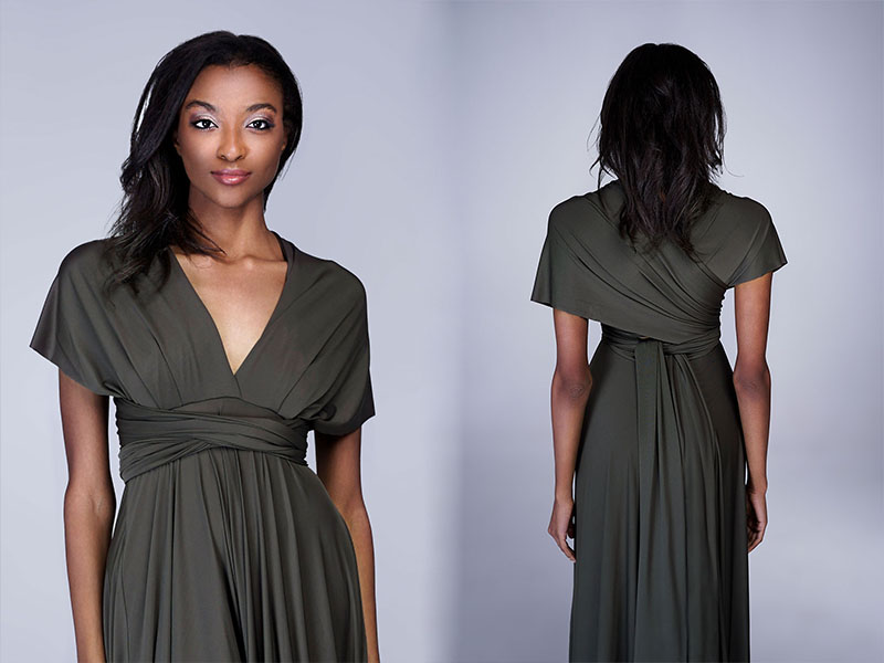 infinity ruha hagyományos melltartóval viselve